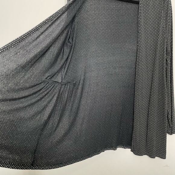 J.Jill Wearever Collection Open Front Cardigan Light Weight Black M Casual Cozy - Picture 6 of 12